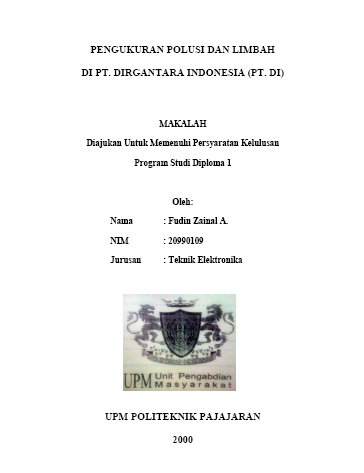 Makalah Pengukuran Polusi dan Limbah di PT. Dirgantara Indonesia (PT.DI)