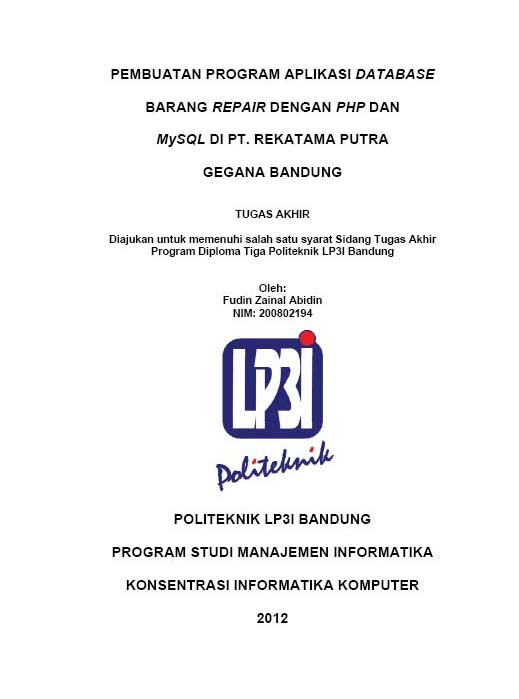 Tugas Akhir D3 Manajemen Informatika